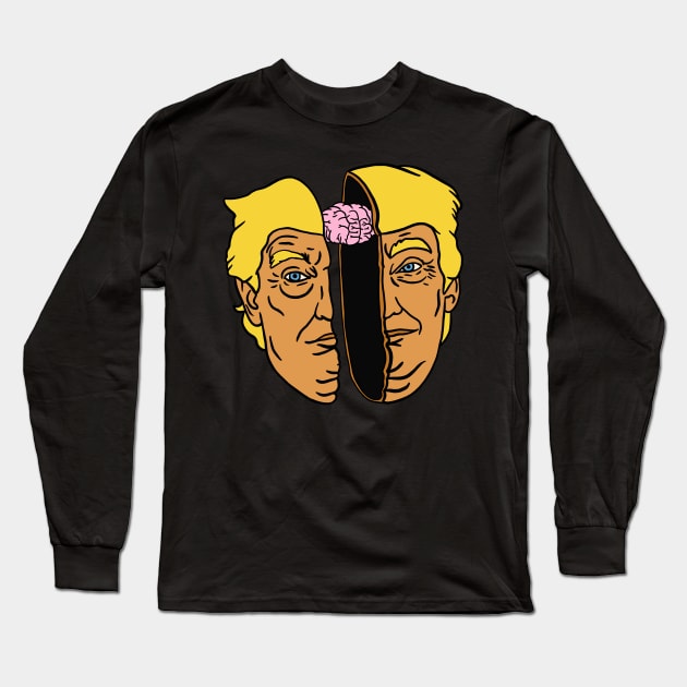 Donald Trump Brain Artwork Long Sleeve T-Shirt by isstgeschichte